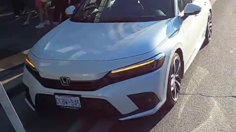 Dashcam Block bike lane cyclist Bloor St W Toronto Canada