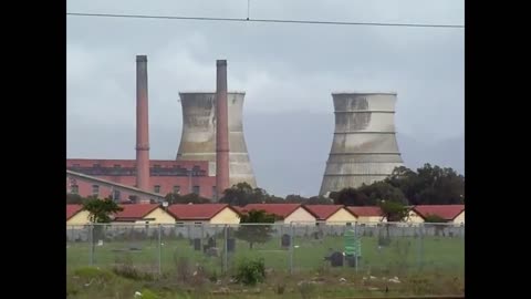 Athlone Power Station Cooling Towers Implosion
