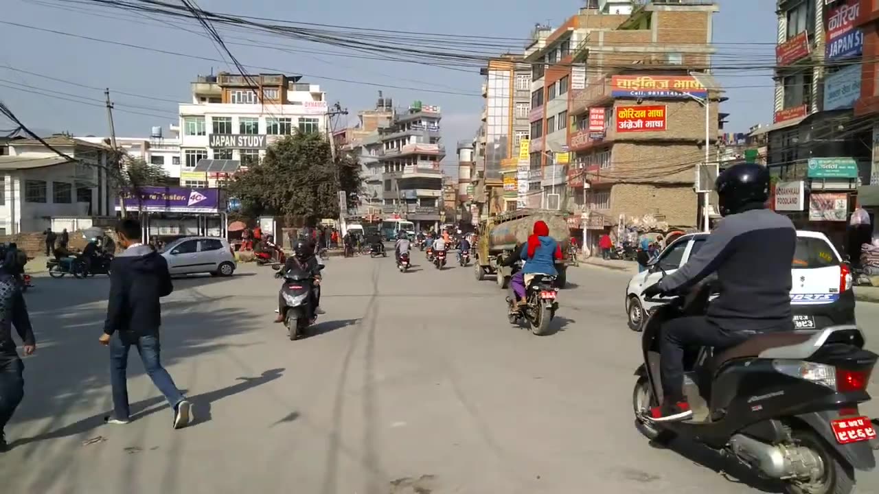 Traffic near Durbar Square, Kathmandu, Nepal