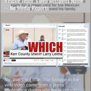 Fact Check: FAKE 'Sheriff Larry Leda Applying For Green Card For Mexican Rescue Team' Misspells Name