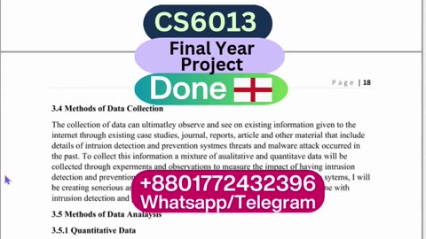 Student Work (Project) | CS6013 Final year Project Cyber Defense Systems | UEL Project Preview