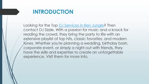 Best DJ Services in Ben Jungle