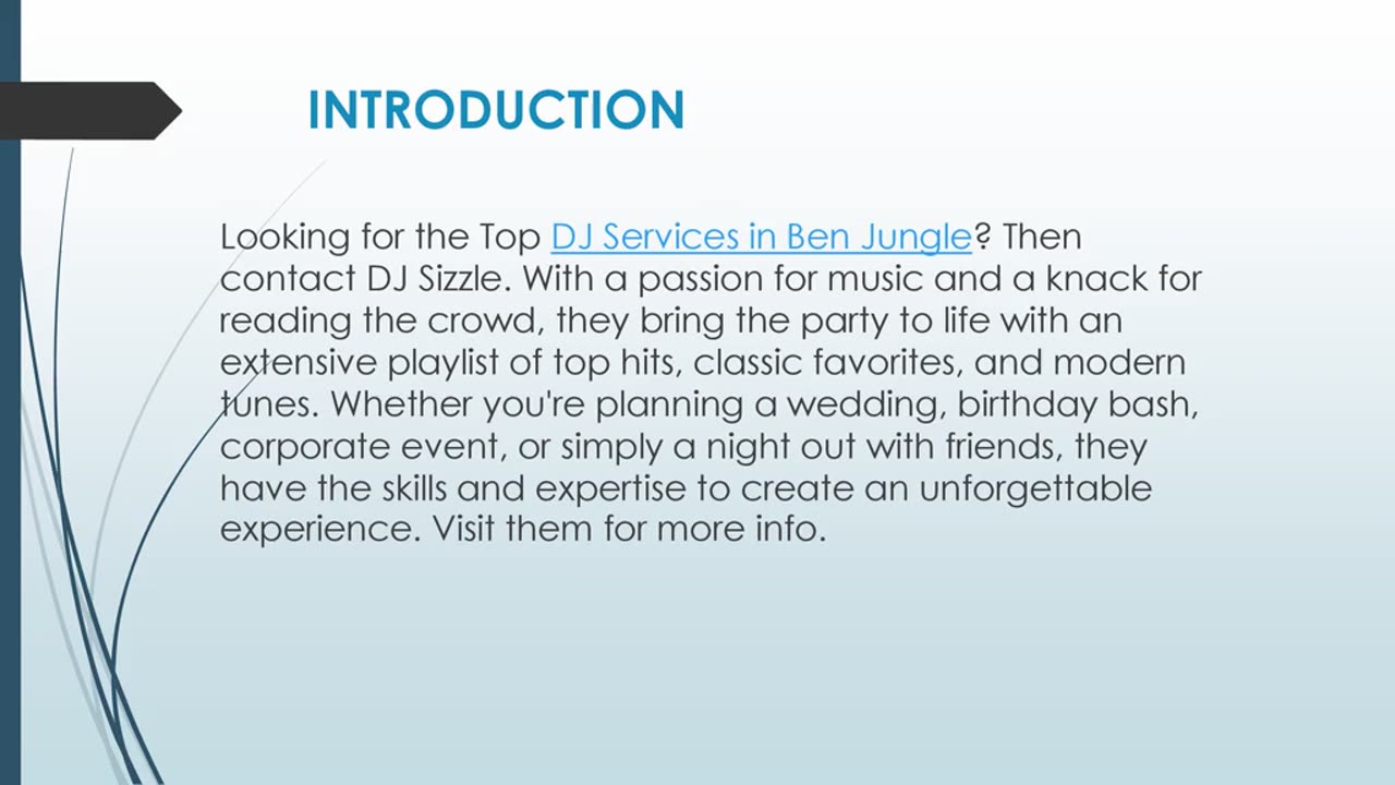 Best DJ Services in Ben Jungle