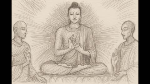 Lord Buddha with Sariputta & Moggallana Thero | Peaceful Pencil Sketch Art #geethartstudio