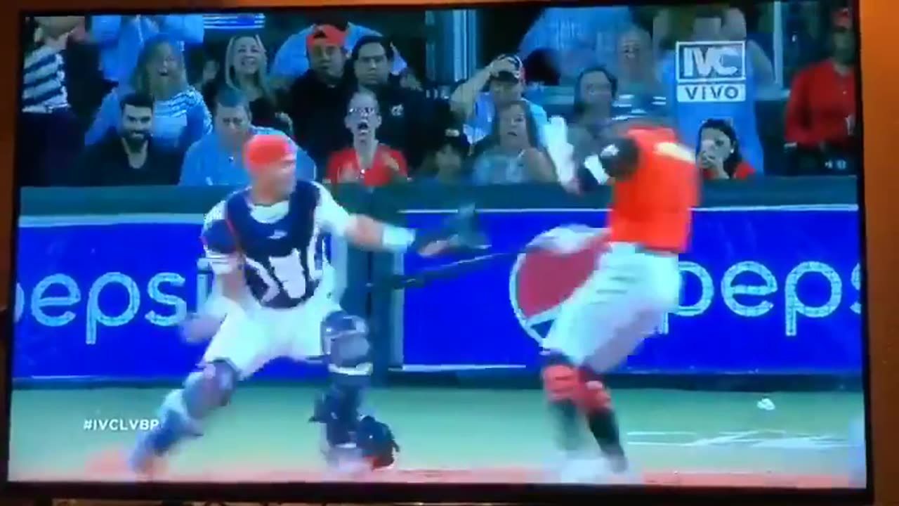 Batter attacks the catcher and strikes him with the bat after being hit by pitch
