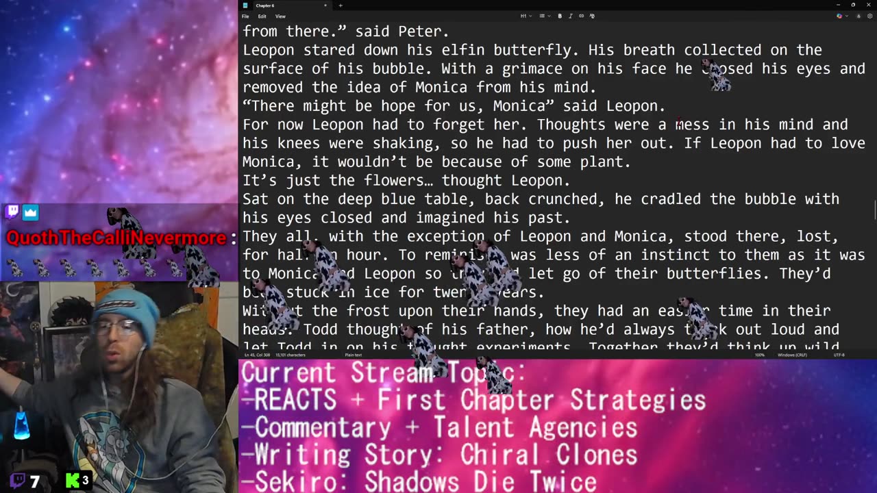 REACTS + First Chapter Strategies | Commentary + Talent Agencies | Writing Story: Chiral Clones | Sekiro: Shadows Die Twice |