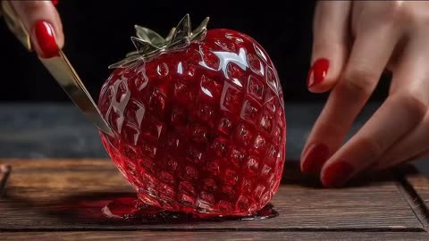 Cutting Glass Fruit 🍓🥝🥭🥥