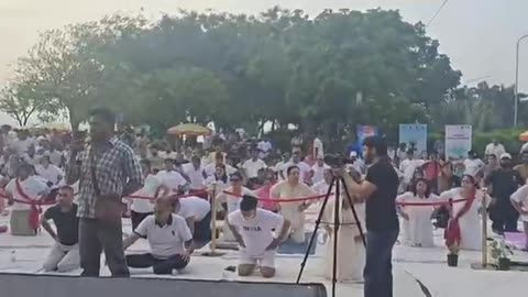 Yoga Session by Acharya Manish Ji On International yoga day sukhna Lake chandigarh