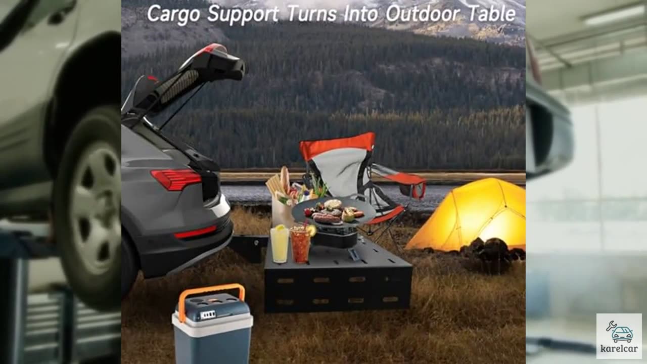 HUGEBO 46" x 20" x 5" Folding Hitch Mount Cargo Carrier, 400 Lbs Heavy Duty Rea