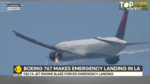 Delta Boeing 767 Flight Returns to LA, Makes Emergency Landing After Engine Fire | Top Stories