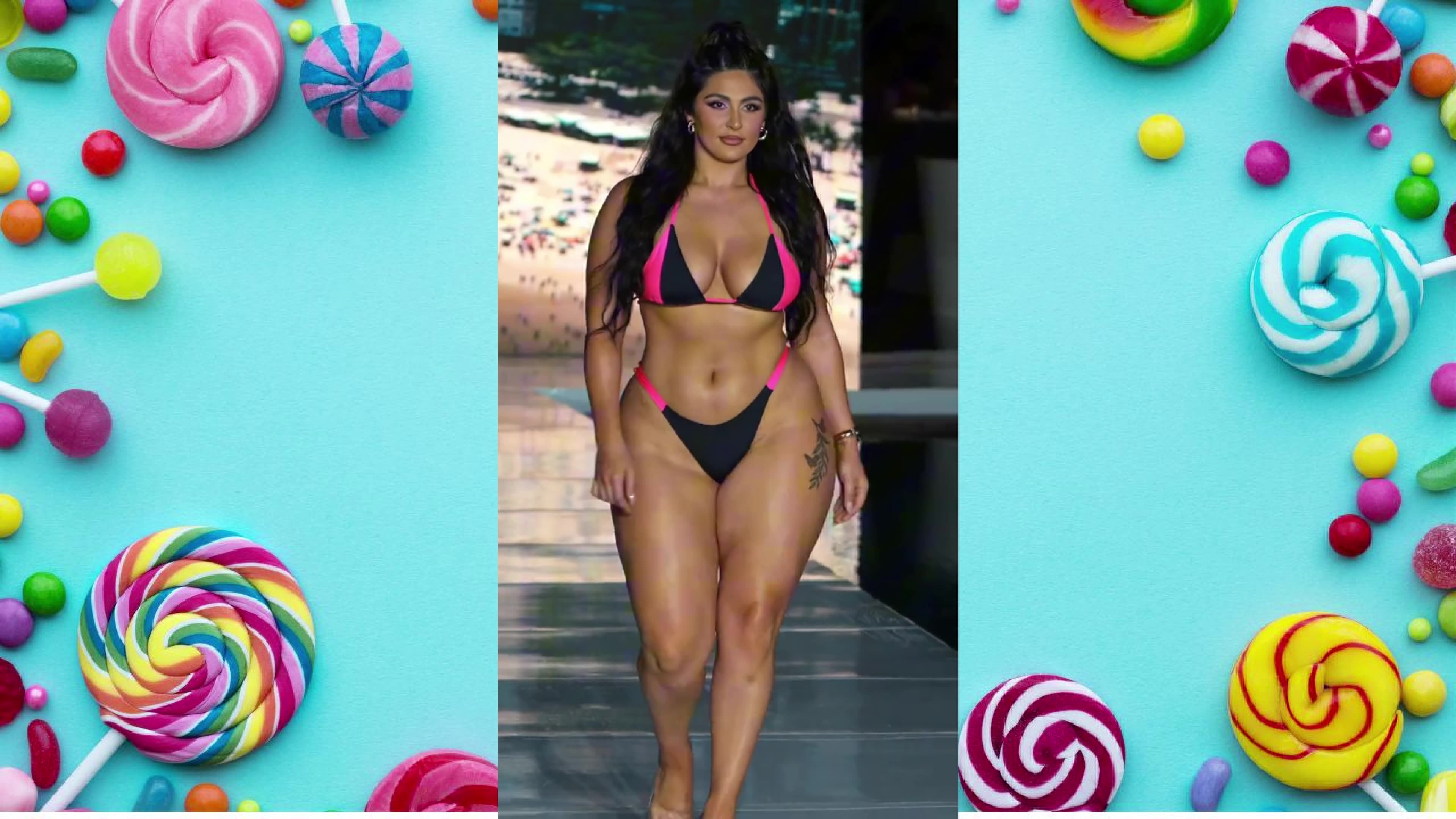 🔥 Curvy Girl Slays the Bikini Catwalk 💃