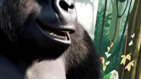 POV Gorilla Paints a Jungle — Just Happy Little Mistakes