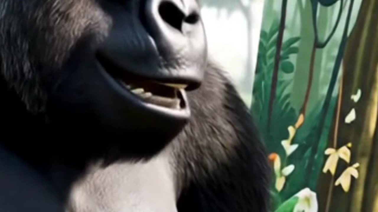 POV Gorilla Paints a Jungle — Just Happy Little Mistakes