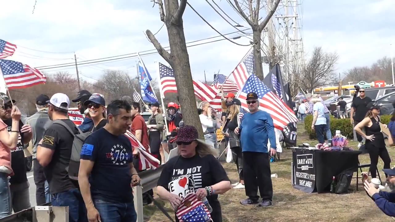 Patriotic Counter-Protesters Line the Streets in New Jersey to Support Musk, Tesla, and DOGE