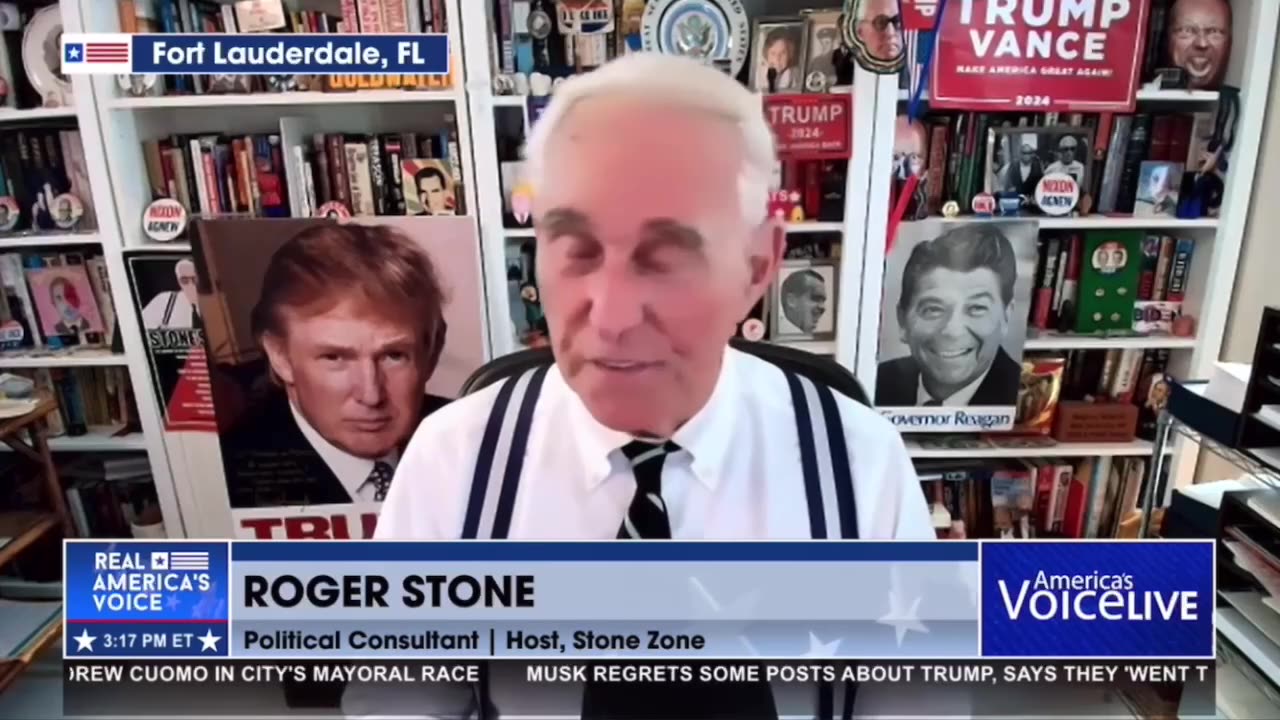 Roger Stone blames Hillary Clinton after Elon Musk says Trump in Epstein files