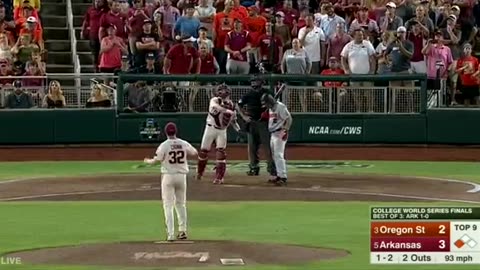 La série Mondiale du Baseball de la NCAA 2018 Oregon State vs Arkansas 2 ieme Match