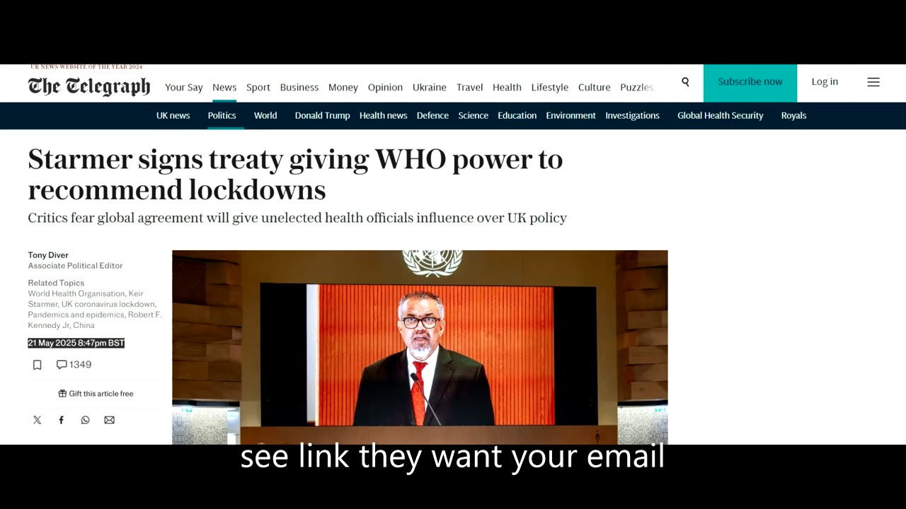 Breaking! STARMER UK _ Signs TREATY Giving WHO POWER of LOCKDOWNS