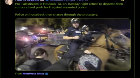 Muslims Rioting In Texas Refusing To Comply To Horsed Riot Police
