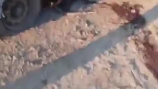 Russian Soldier Films Aftermath of Their Van Hitting a Mine