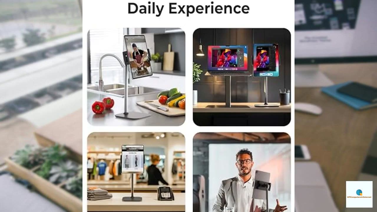 Cooper TabStand - Height Adjustable iPad Stand for Desk, Tablet Holder, 16" Portable Monit