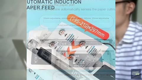 Paper Cutter Paper Trimmer, Electric Business Card Cutting Machine, Adjustable M