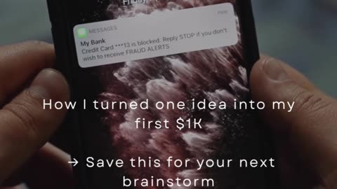 How I Turned One Idea Into My First $1K