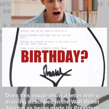 Fact Check: Viral Image Is NOT Trump Drawing For Jeffrey Epstein Described By WSJ -- Recreation