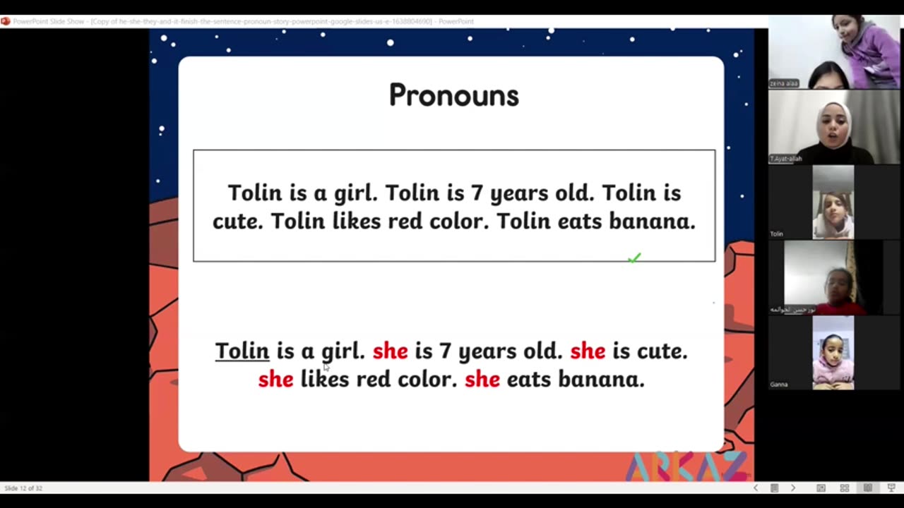 Tiny Talkers (A1) Subject pronouns