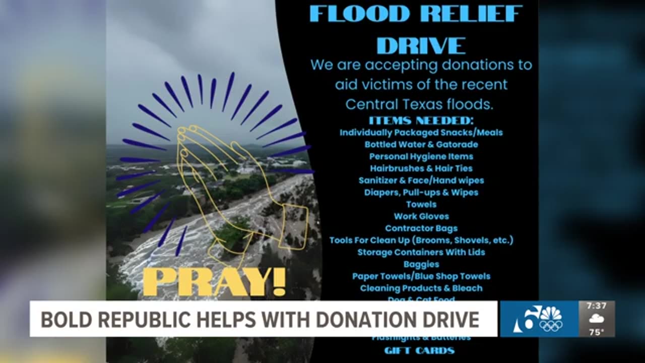 Bold Republic Brewing Co. helping flash flood victims with donation drive | Texas Today on 6+