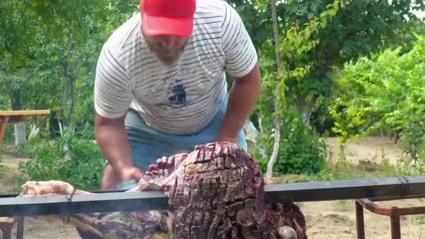 Street food with my cow leg cooking video
