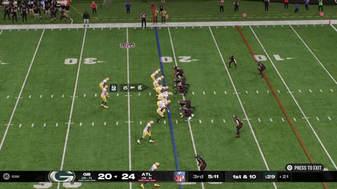 Madden 25 Green Bay Packers Franchise Year 1 Game 18 NFC Wild Card Packers Vs Falcons CPU Vs CPU