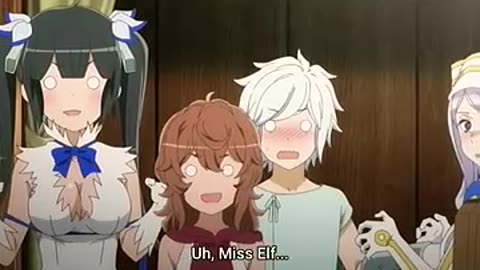 Bell gets SLAPPED for looking #shorts #danmachi #animeamv