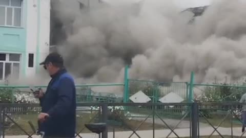 Old Soviet Military College The Size of Several City Blocks Partially Collapses(Tatarsk, Russia)