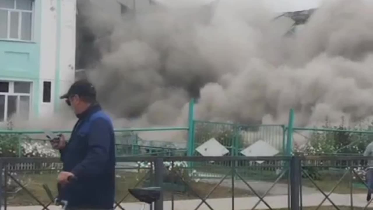 Old Soviet Military College The Size of Several City Blocks Partially Collapses(Tatarsk, Russia)