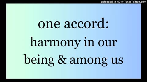 one accord according to the apostles' teaching
