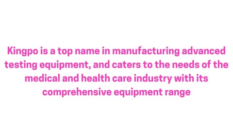Testing Equipment Manufacturer