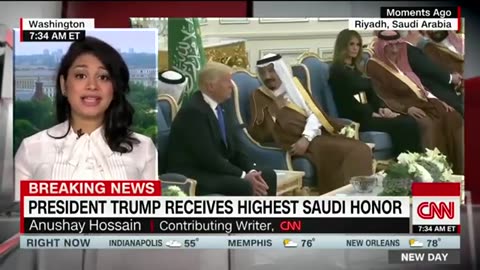President Trump receives Saudi gold medal. 2017
