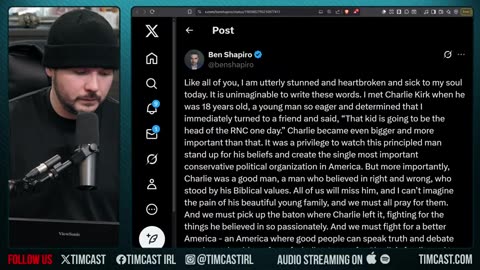 CHARLIE KIRK HAS DIED | TIM POOL