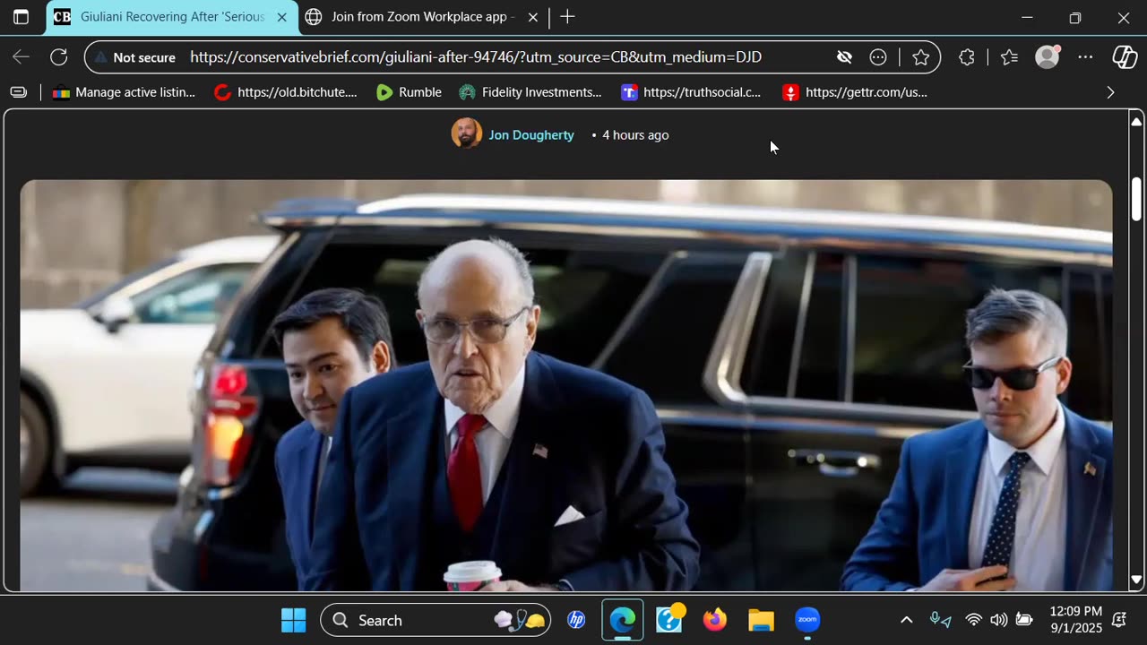 Rudy Giuliani Freak Car Accident