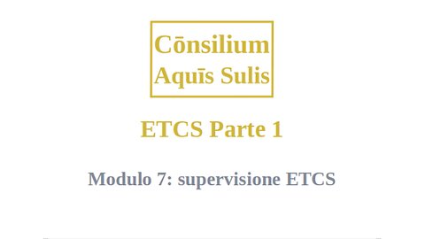 ETCS Part 1 Module 7 (Italiano)