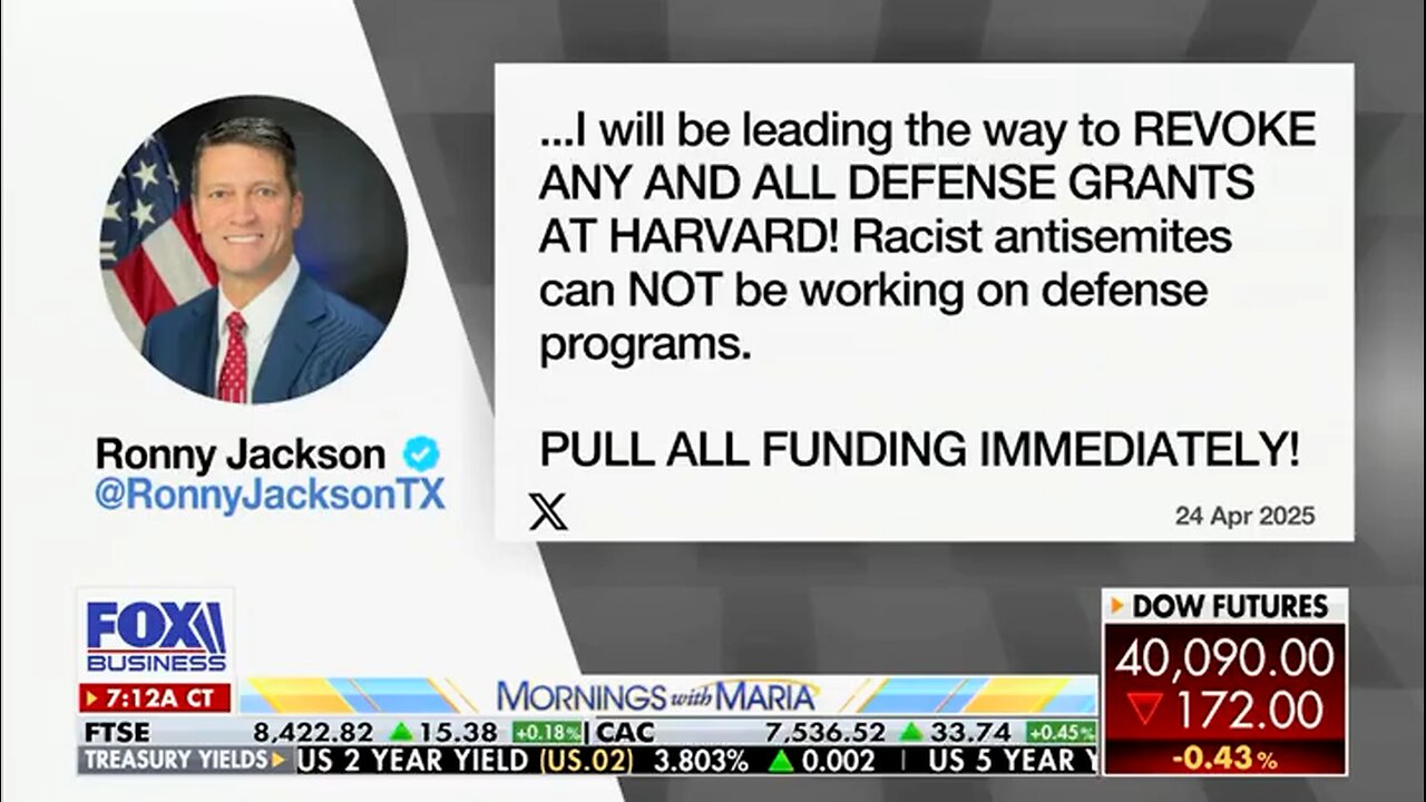 Ronny Jackson on Mornings with Maria 4/25