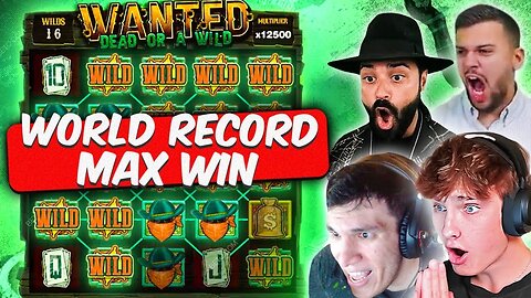 WANTED DEAD OR A WILD MAX WIN: Top 10 World Record Wins (Roshtein vs Trainwreckstv)