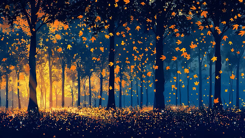 Golden Autumn Ambience | Magical Forest To Stroll In | Relaxing Fall Sounds and ASMR