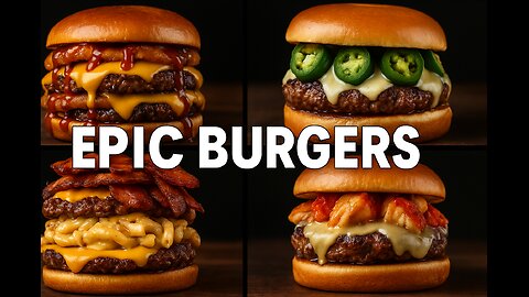 4 Epic Burgers 🍔🔥 The Viral Burger Feast You Can’t Ignore