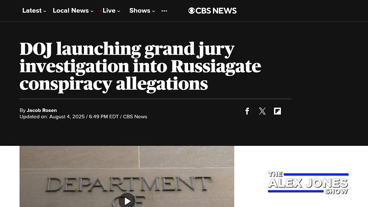 THE DOJ HAS SENT CRIMINAL CHARGES TO A FEDERAL GRAND JURY