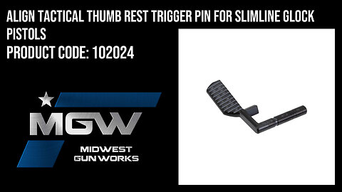 Align Tactical Thumb Rest Trigger Pin For Slimline Glock Pistols - 102024