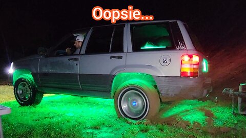 Oopsie! Nearly got stuck in the mud, in 2WD, while parking my camper after a trip