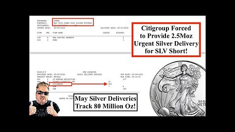 BIX WEIR - SILVER ALERT! Citibank Struggles to Control SLV Silver Short with COMEX Deliveries!