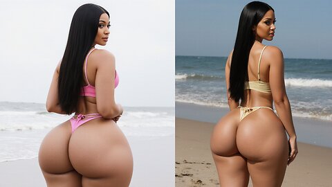 🔥 Thick Latina Beach Goddess — Slow-Motion Sunset Beauty