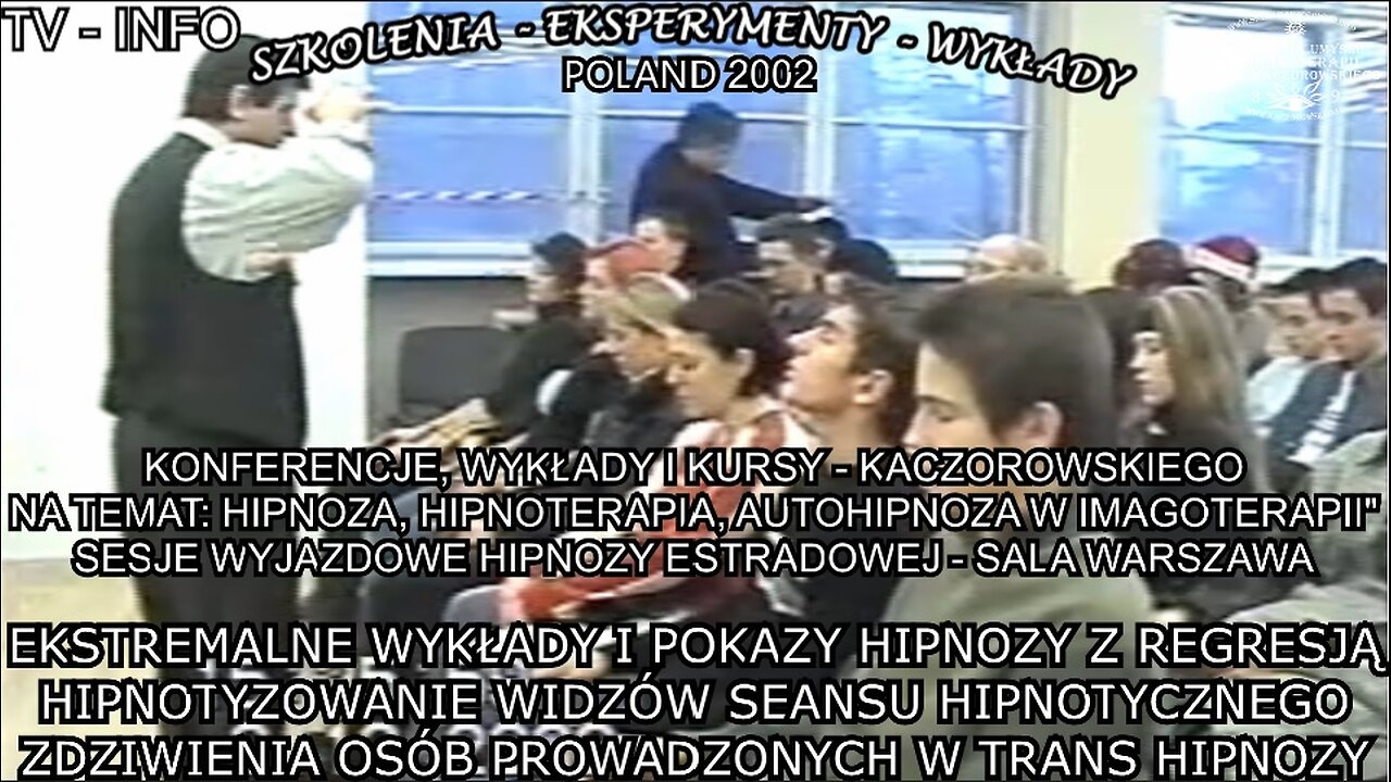 KONFERENCJE, WYKŁADY I KURSY - KACZOROWSKIEGO NA TEMAT; HIPNOZA, HIPNOTERAPIA